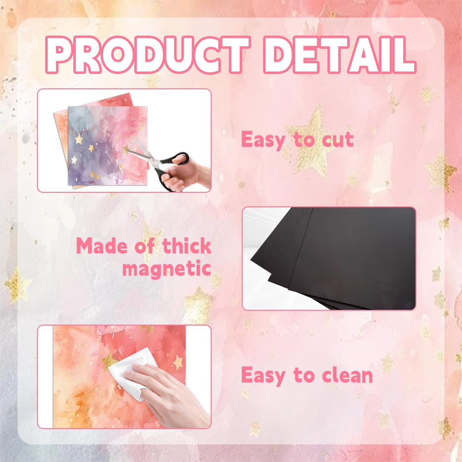 6Pcs School Locker Magnetic Wallpaper Removable Locker Wallpaper Magnetic 12" x 12" Reusable & Waterproof Sheet Trimmable Locker Accessories for School Youth Teens Christmas. (Colorful)