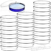 Vista 1 de Bekith 100 Pack Plastic Petri Dishes with Lids, 60mm Dia x 15mm Deep Sterile Clear Petri Dishes with 100Pcs Plastic Transfer Pipettes (3ml) for Lab