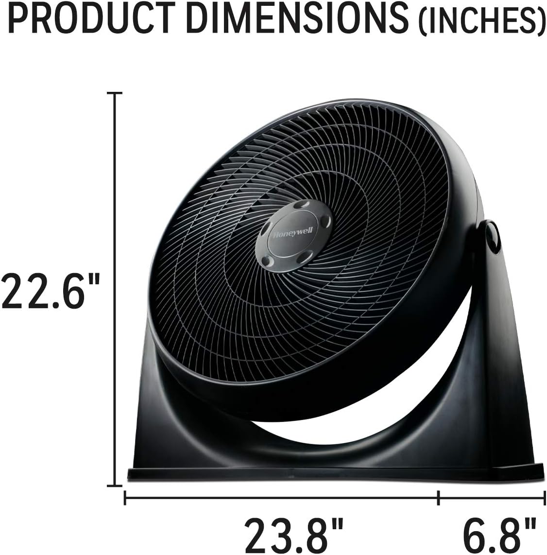 Honeywell 3 Speed/3 Blade Black 18 inch(s) Turbo Floor Fan