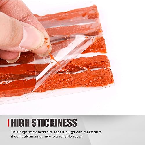 Miniatura 9 de PINKJOY Cuerdas de reparación de neumáticos, 90 piezas de 4 pulgadas de longitud, tapones de reparación de neumáticos para neumáticos todoterreno