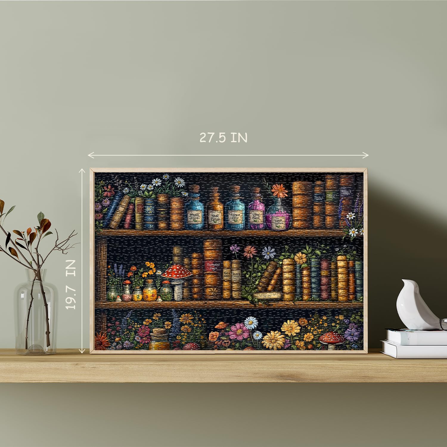 Magic Moon Library Puzzle 1000 Pieces For Adults, Night Book - View #5