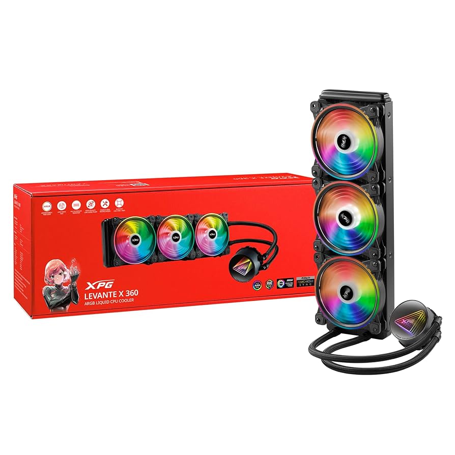 XPG Levante X 360 All-in-One ARGB CPU Liquid Cooler - 4.72