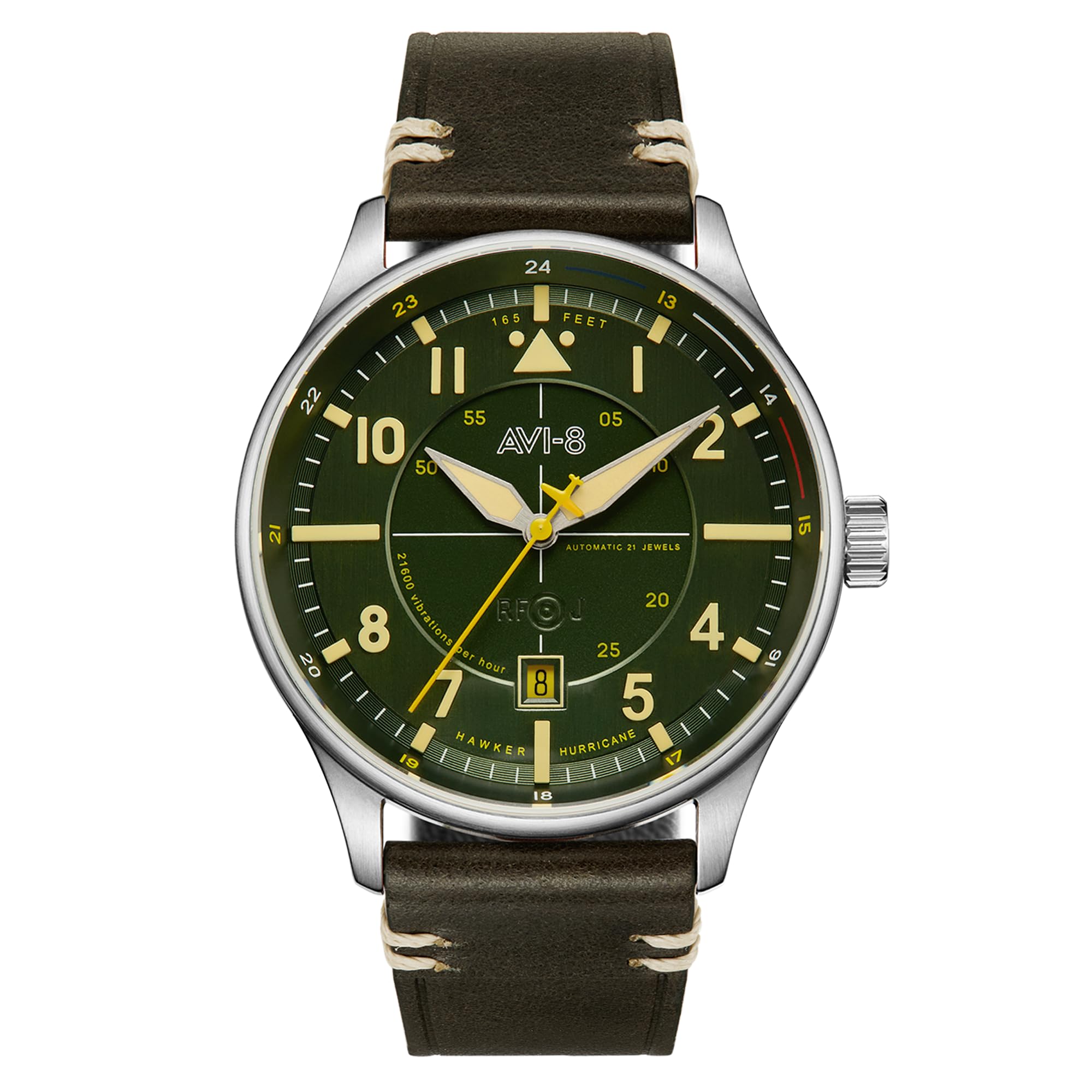 AVI-8 Hawker Hurricane Analog Green Dial Mens Watch-AV-4094-03 (B09ZVQ38YK) Amazon Price History, Amazon Price Tracker