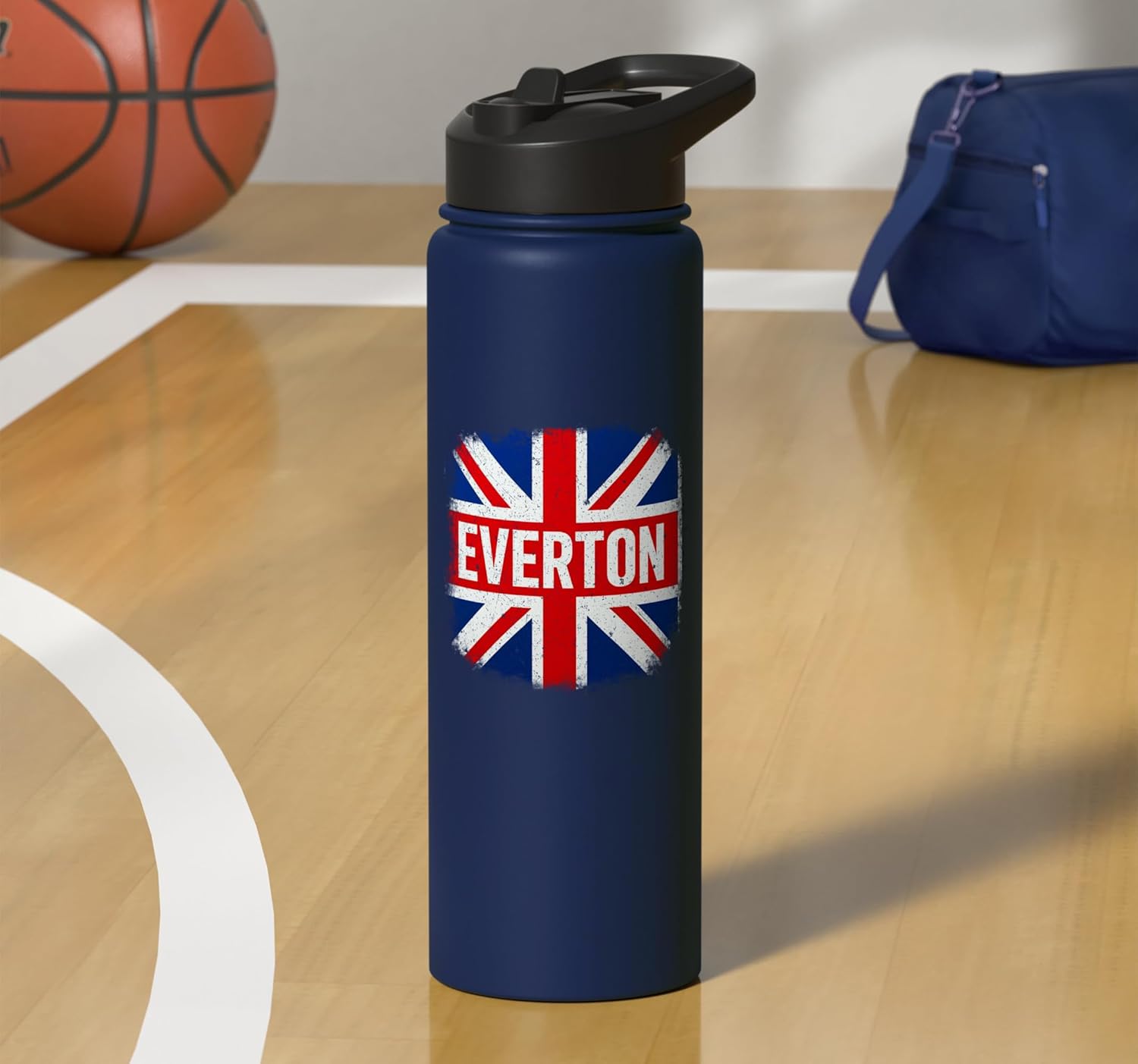 Everton UK Distressed Logo Stainless Steel Insulated Water Bottle