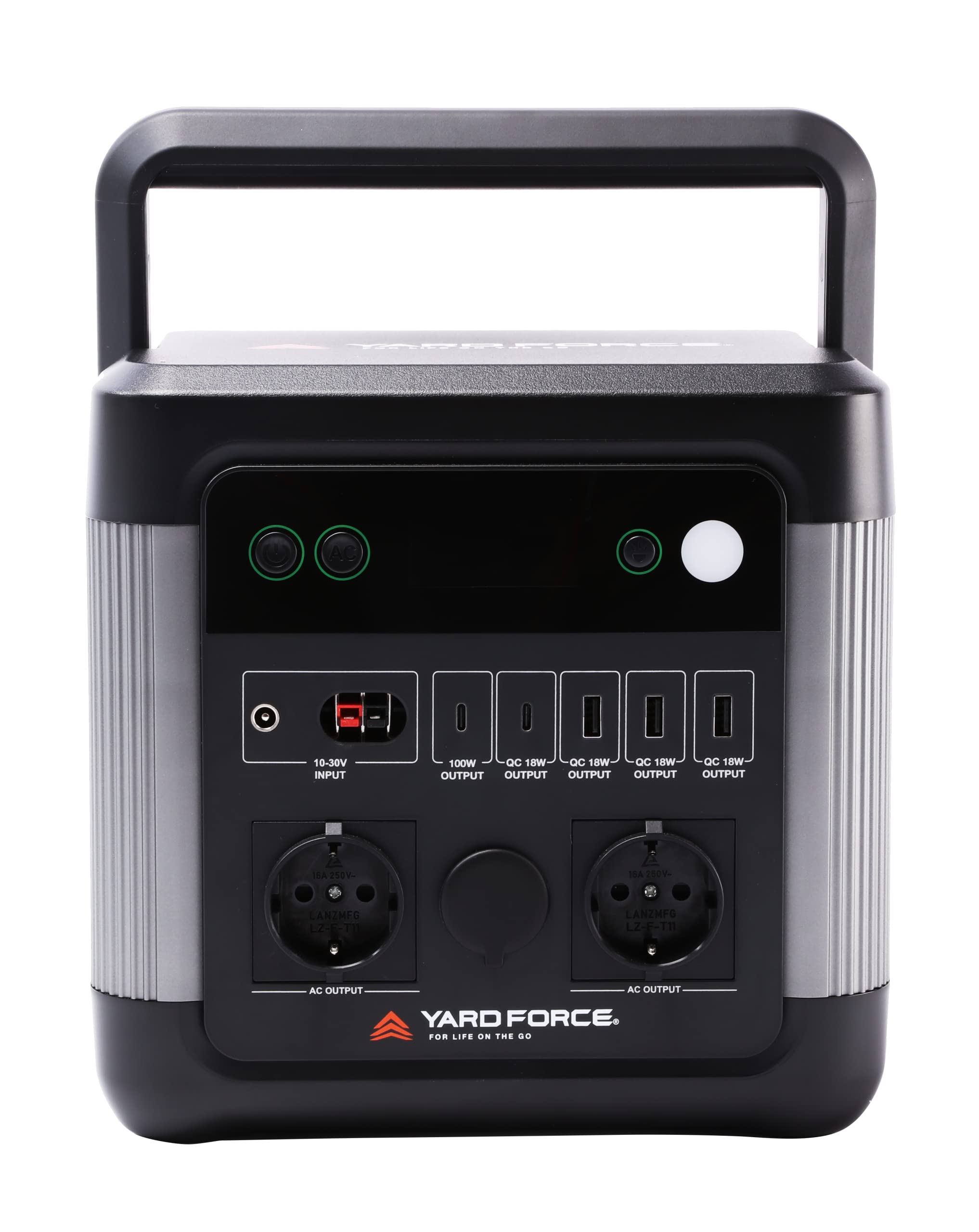 YARD FORCE Powerstation portatile LX PS1200/974 batteria backup con 2400 W nella parte superiore, alimentazione autonoma per campeggio, roulotte, interni, esterni