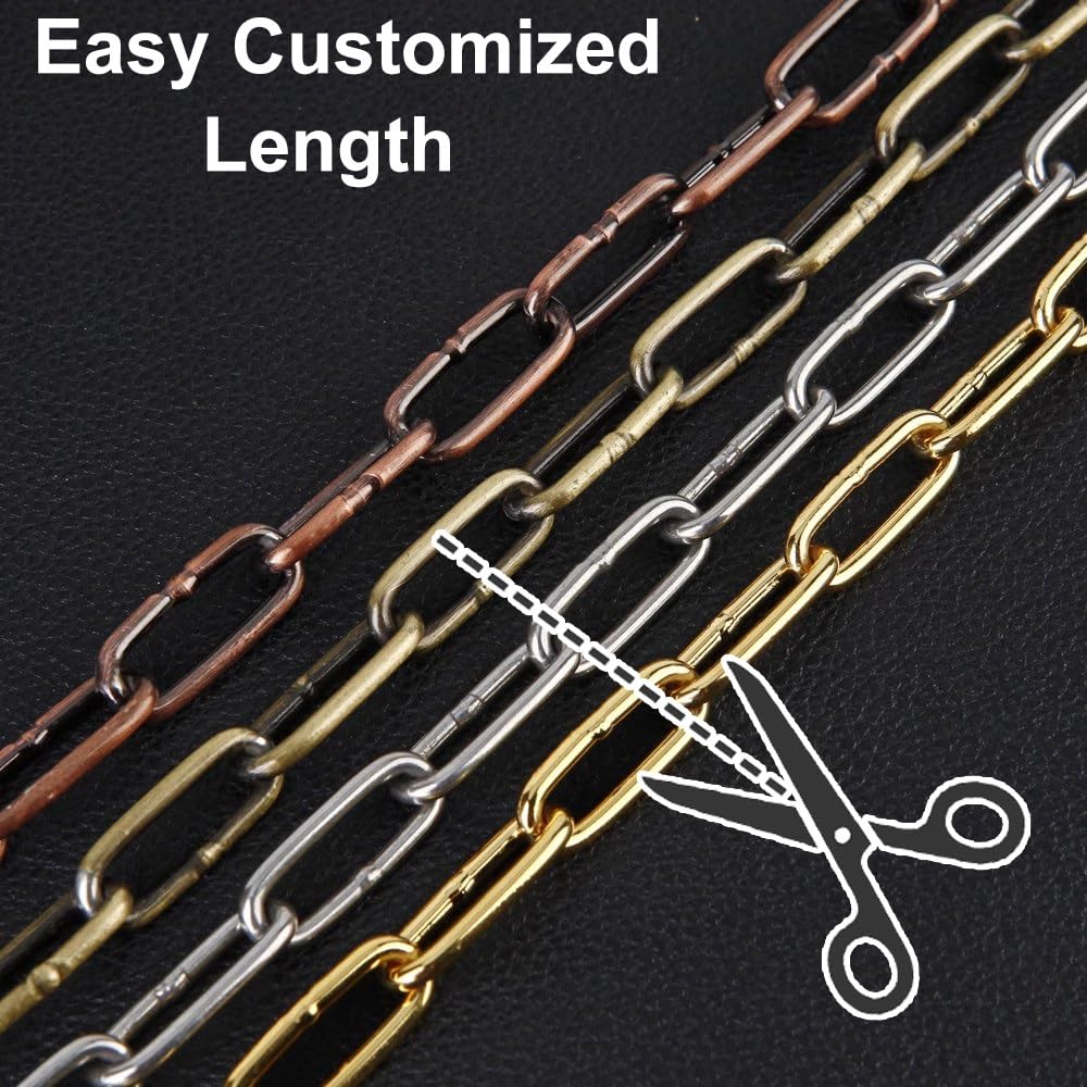 Cadena de acero inoxidable para colgar con 2 ng Hoo Utili Safe Chain para control de multitudes, albercas y sitios de construcción (m Link Dia 1 m 3 pies)