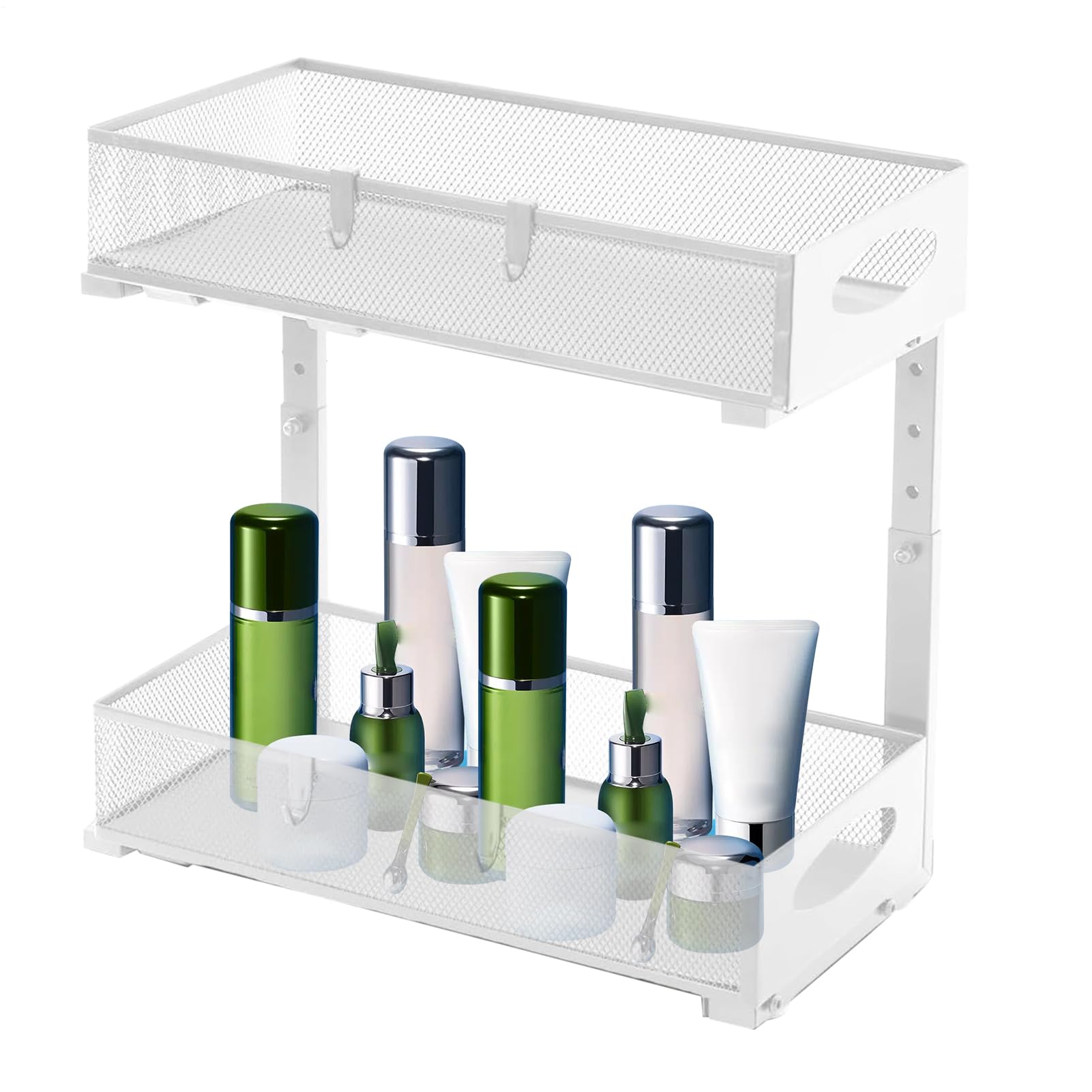 Organizador Para Debajo Del Lavabo Del Baño Organizadores y Almacenamiento | Estante Organizador Ajustable En Altura Para Cocina Armario Hogar Cuarto De Lavado Y Baño