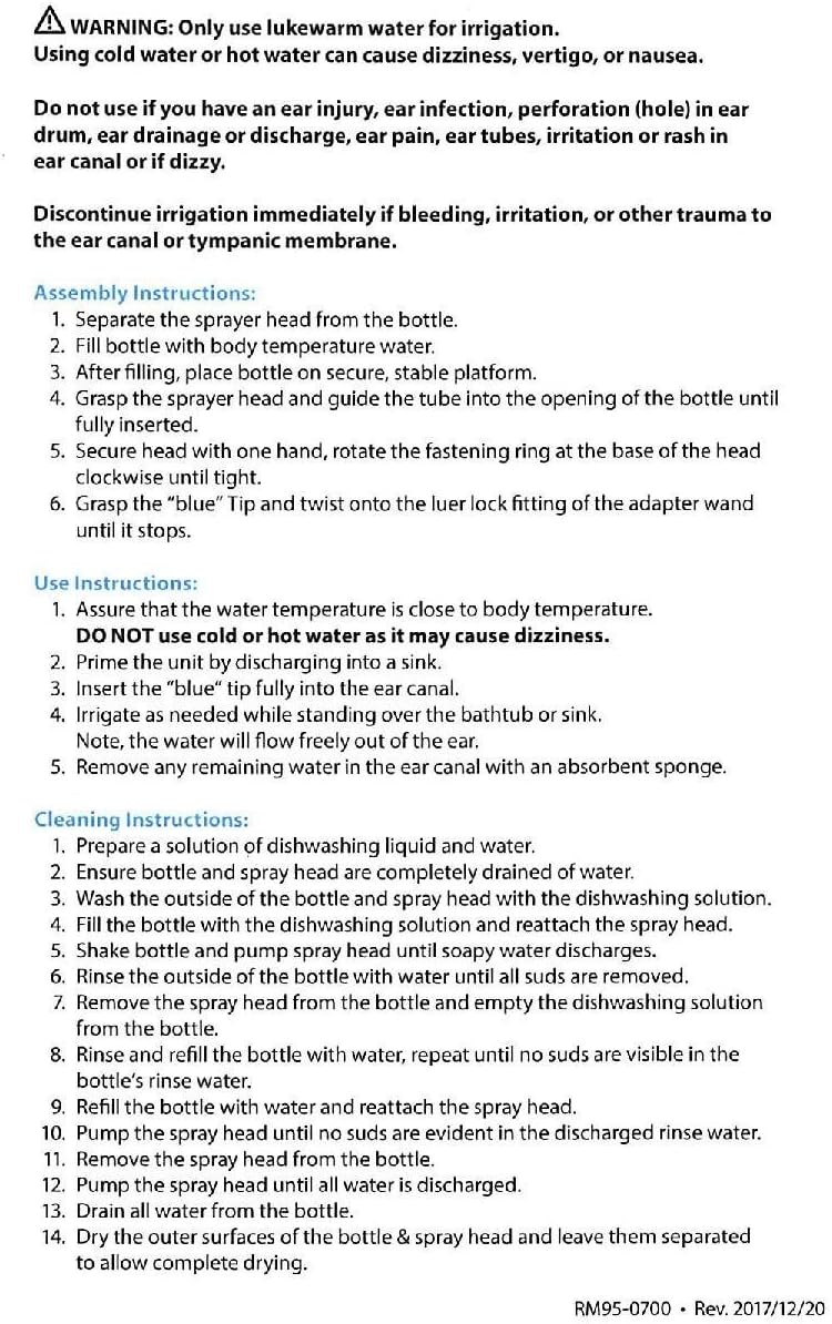 Ear Washer System - Home Solution for Safely Removing Built-Up Earwax and Preventing Future Earwax Buildup - Made by Tridal Wave (Tridal Wave XL Kit)