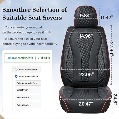 Miniatura 166 de Coverado - Fundas para asientos de auto, juego completo, funda blanca impermeable, fundas delanteras y traseras, funda de lujo, protector de Blanco