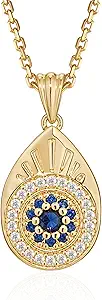 Fettero Gold Charm Necklace for Women, 14K Gold Plated Rose Paw Pendant Necklace, Dainty CZ Jewelry Necklaces for Women Gifts