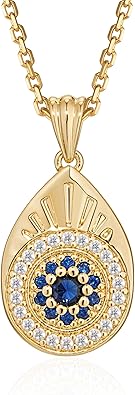Fettero Gold Charm Necklace for Women, 14K Gold Plated Rose Paw Pendant Necklace, Dainty CZ Jewelry Necklaces for Women Gifts