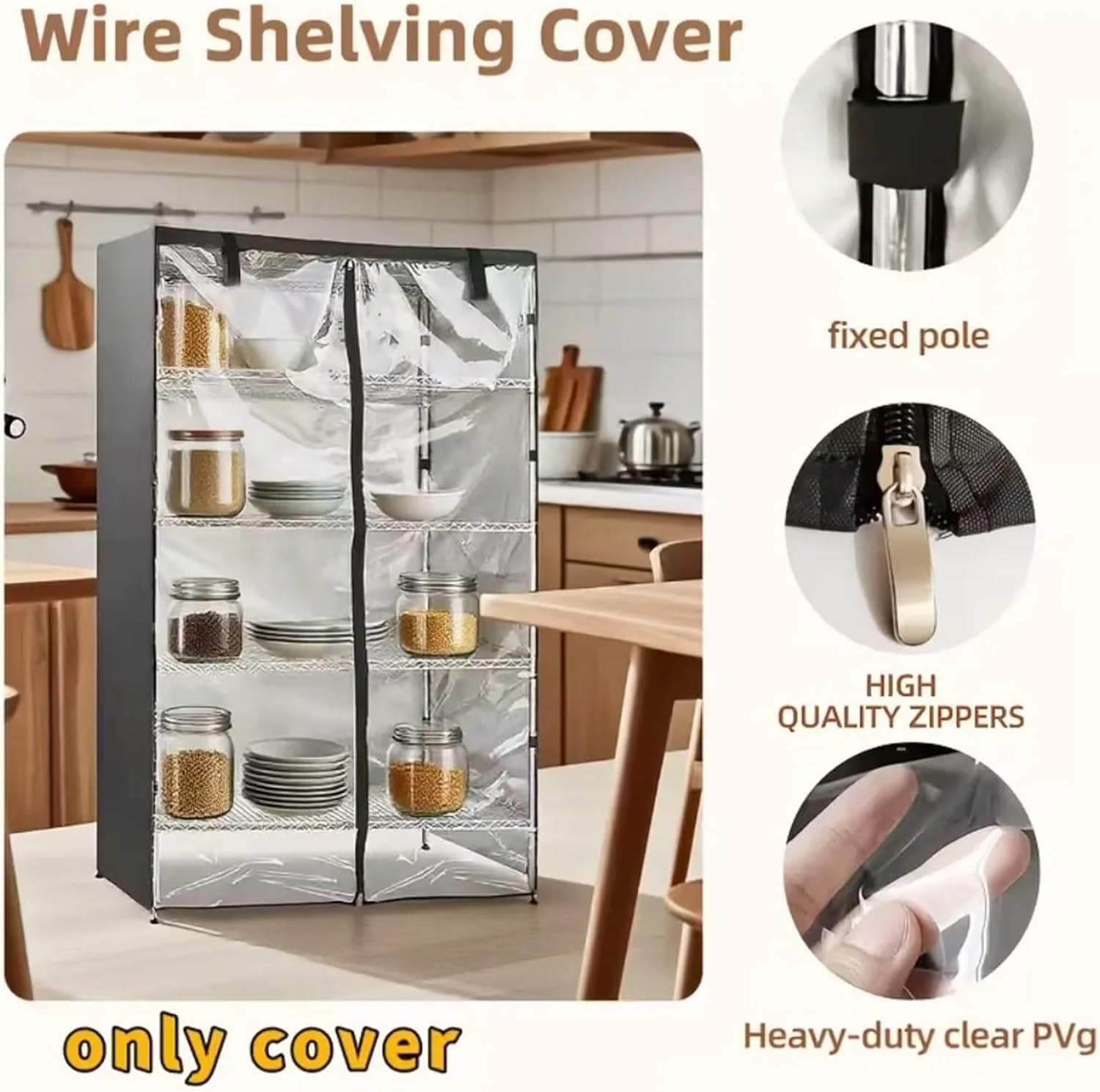 Shelf Cover 1PC Warm Waterproof Protect Planter Flowers Sun Room Hothouse Cover Outdoor Indoor Plant Greenhouse for Garden Gardening for Wire Shelving(36x18x72inch)