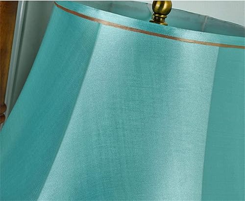 Miniatura 4 de JITEM Lámpara de Mesa Lámpara de mesa grande de cerámica oriental, 20.5 in de alto, E27, lámpara de mesita de noche, pantalla de tela, interruptor