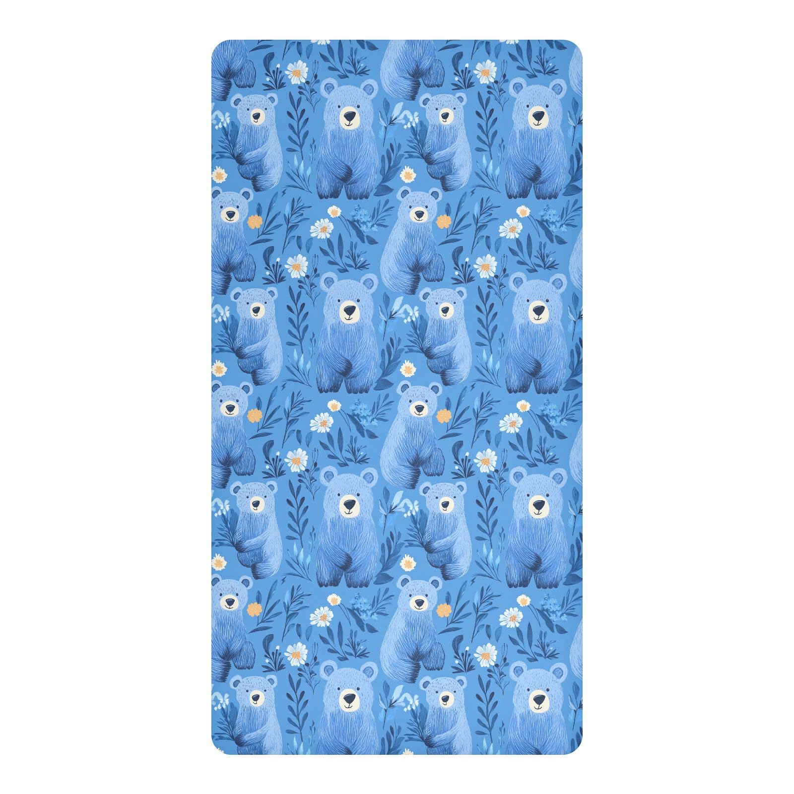 Drap imperméable bébé bleu 132x71 cm haute résistance