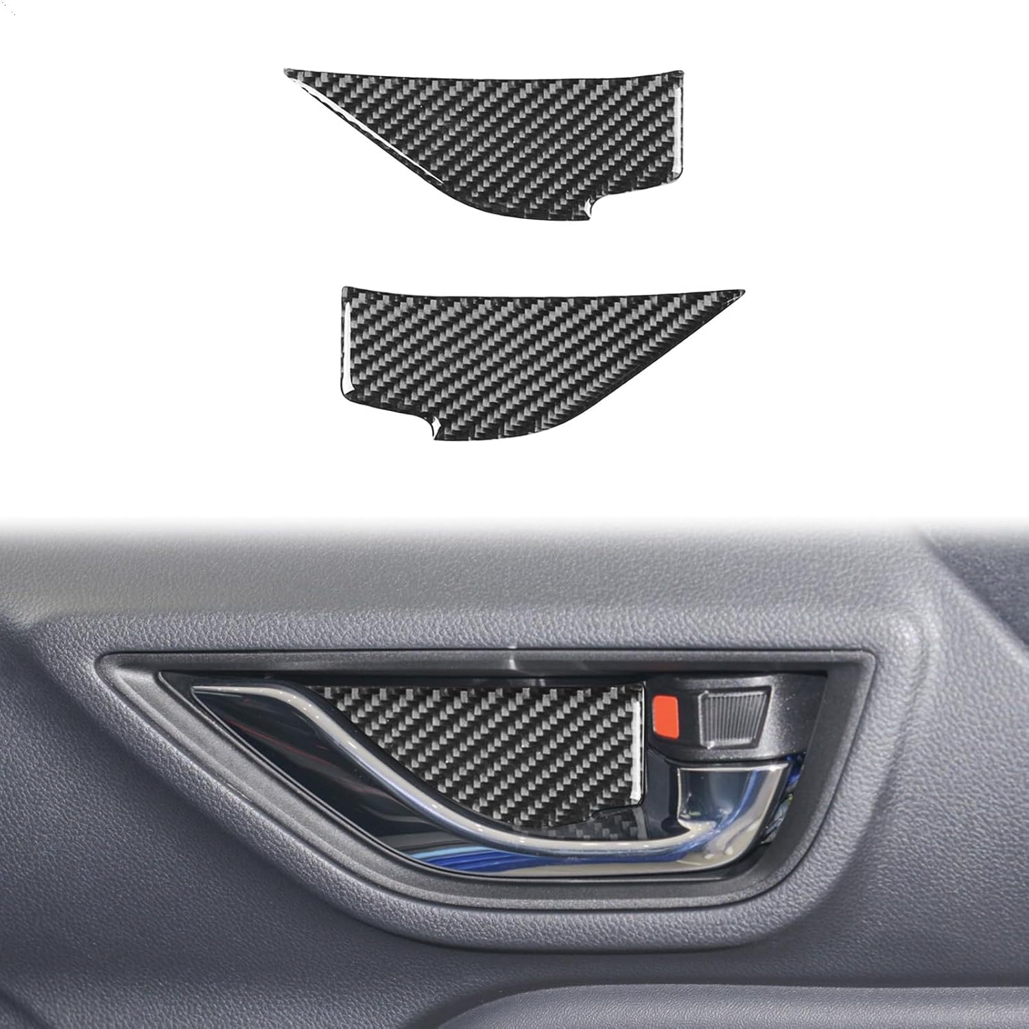 Carbon Fiber Window Lift Button Decorative for Panel Sticker Fits for Subaru BRZ/for Toyota GR86 2022-2024, Window Switch Cover Interior Trim Kit (Right-Hand Drive)(Dashboard Side for Panel Sticker)