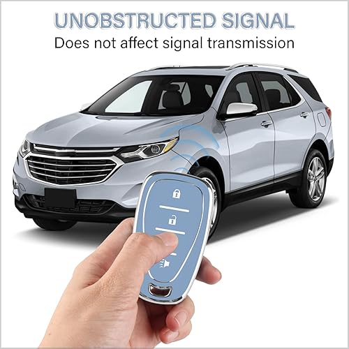 Miniatura 5 de QBUC para llave de Chevy con llavero, funda protectora de TPU suave compatible con 2016-2025 Chevy Equinox Malibu Camaro Cruze Blazer Traverse Trax