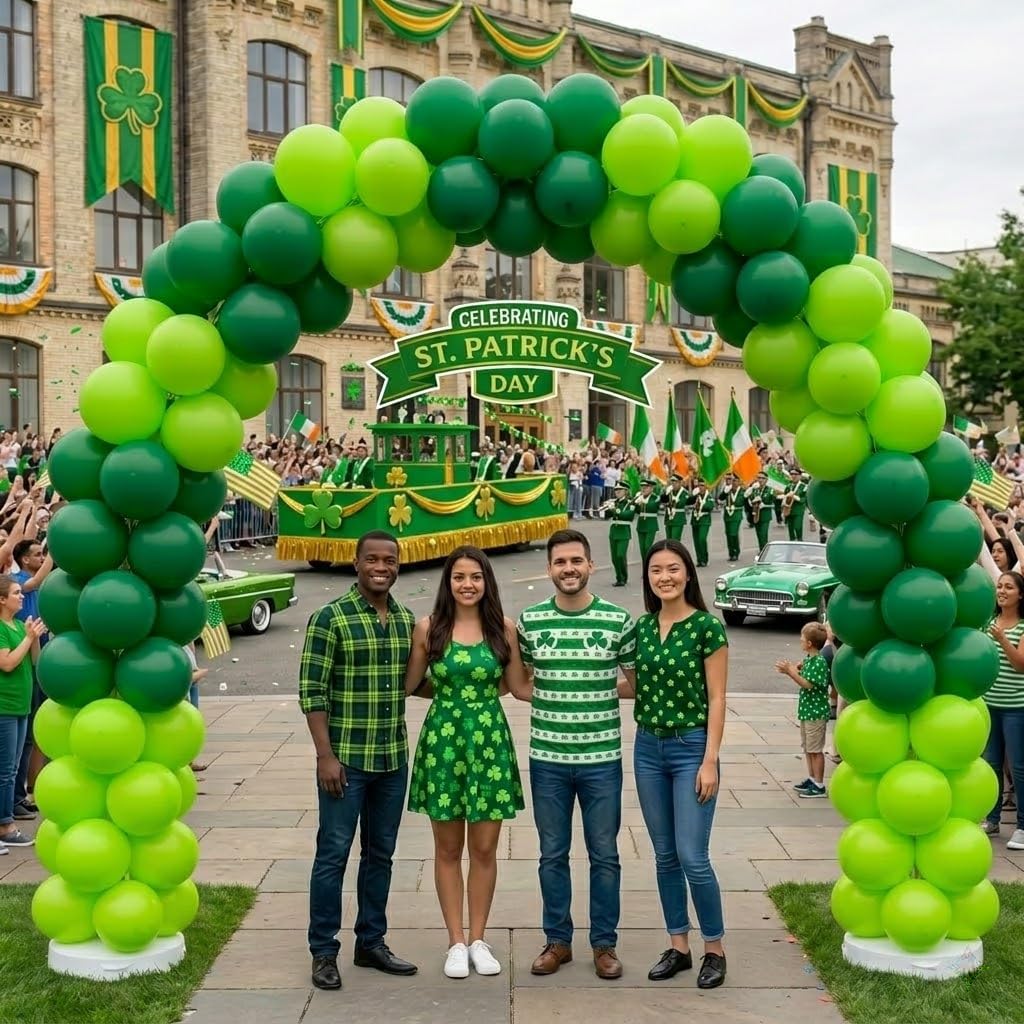 Balloon Arch DIY Professional Kit with St. Patrick's Day Green and Lime Green Balloons (1/Pkg) Pkg/1