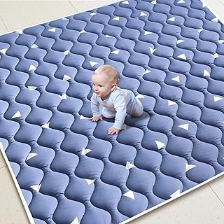 Baby playpen mat, All-in-one Crawling mat, Baby Fence mat with 50x50 inch Fence Compatible, Portable Baby Fence mat, Non-S...