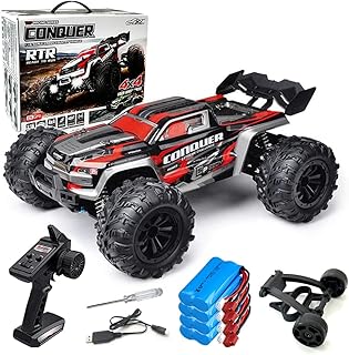 Yidedraw 1:16 Scale Large RC Cars 50km/h High Speed RC Cars Toys for Boys Remote Control Car 2.4G 4WD Off Road Monster Truck (Red)