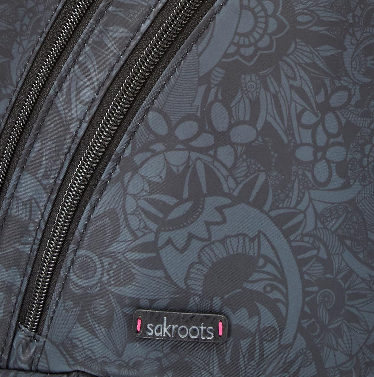 Sakroots On The Go Sling Bag for Women in Eco-Twill, Large Convertible Crossbody Backpack With Main Zipper Closer, Made From Recycled Materials - Black Spirit Desert 2 - Image 3