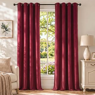 Ystyle — Rideau velours 100 % occultant thermique 140×260 (lot de 2)
