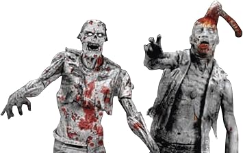 THE WALKING DEAD - Comic Version 2 figures pack Black and White Zombie PX 15 cm