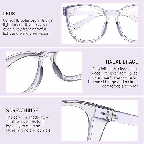 Miniatura 5 de TOREGE Elegantes gafas de seguridad antivaho para mujer, gafas de seguridad para uso diario, para laboratorio, patio, trabajo, trabajadores de la