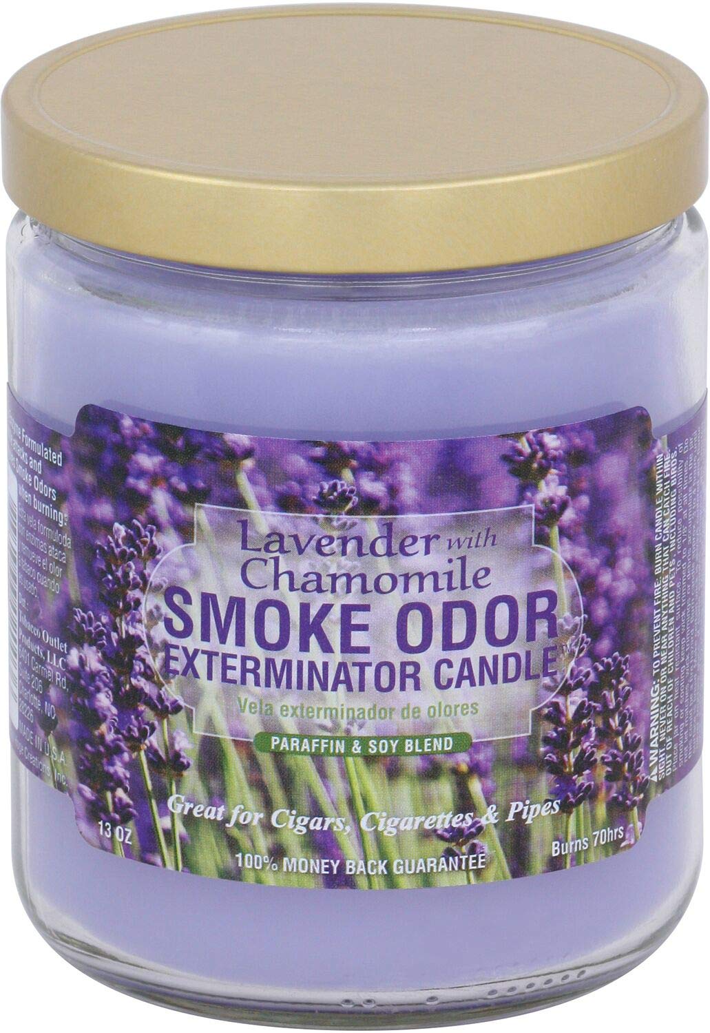 Smoke Odor Exterminator13 oz Jar Candles Lavender Chamomile, Pack of 2