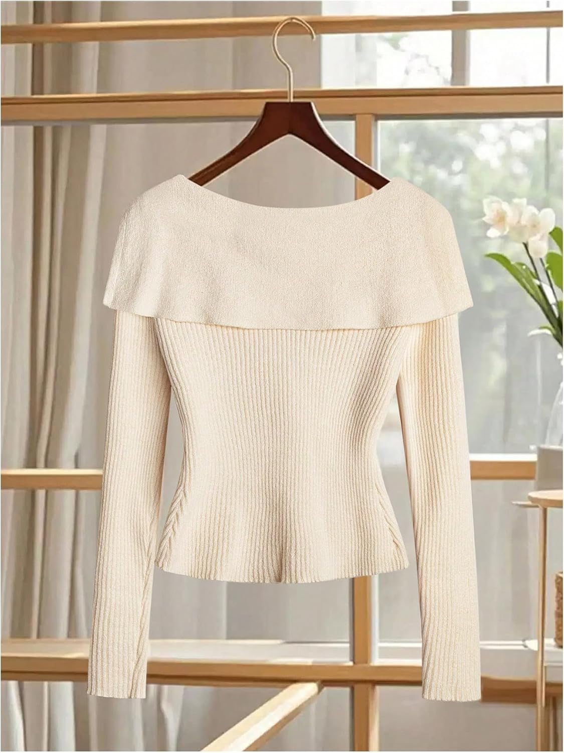 Verdusa Women's Old Money Button Down Cardigan Long Sleeve Ribbed Knit Fitted Sweaters - Image 2