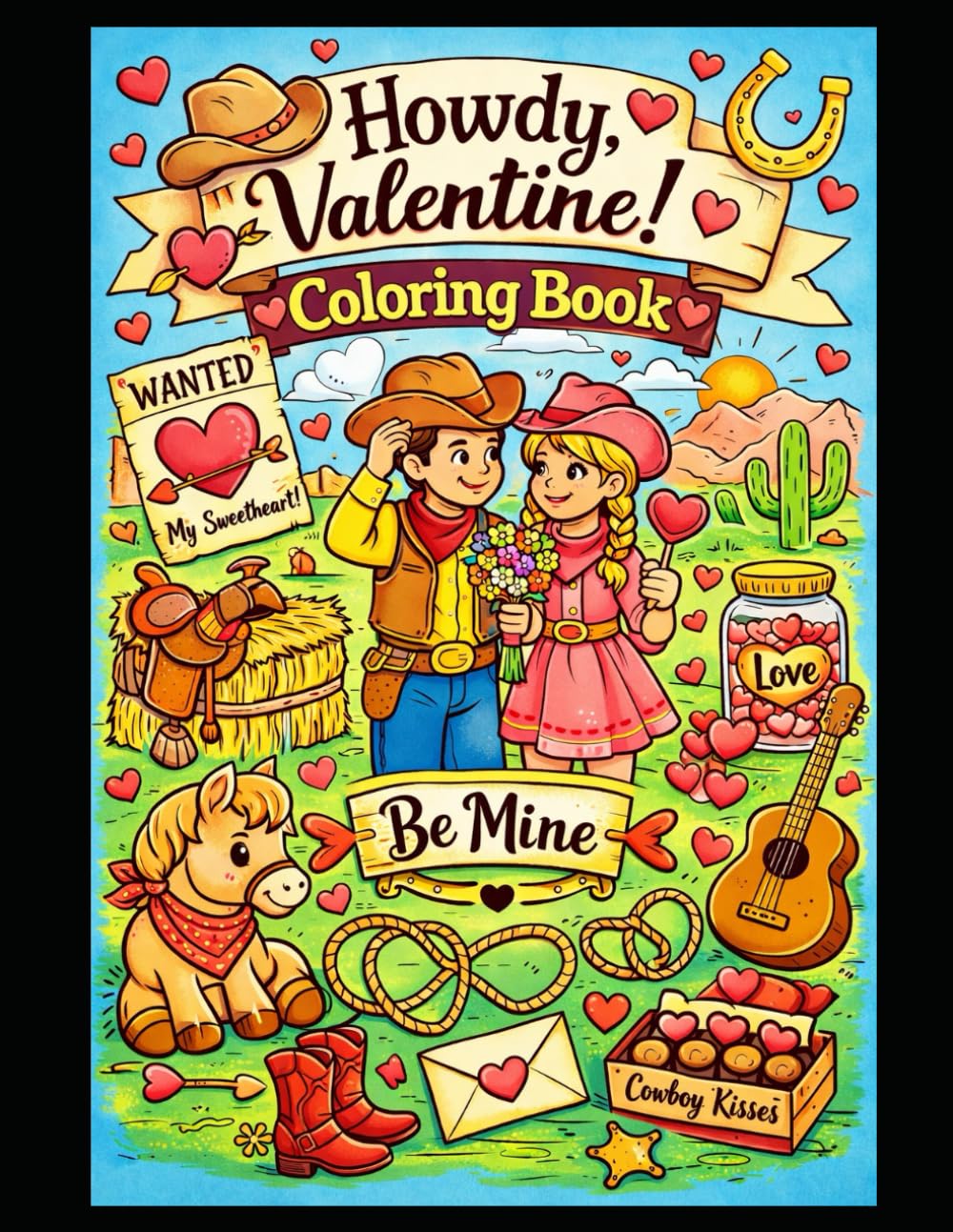 Howdy Valentine Coloring Book