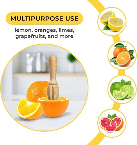 Miniatura 5 de Exprimidor de limón de madera Imprimador Escariador de bolsillo Exprimidor de cítricos,Escariador de limón Exprimidor de madera Exprimidor de