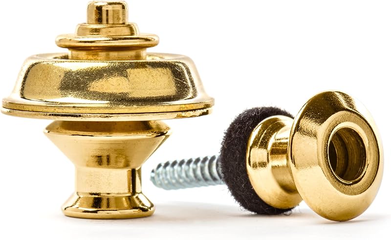 Retenedores de correa Jim Dunlop Straplok de doble diseño - Dorado