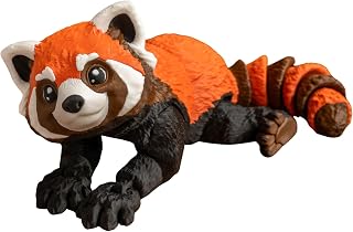 Azata 3D-Printed Articulated Red Panda Toy – Cute & Poseable Animal Friend, 5.5-Inch Desk Decoration, Fun Gift for Animal Fans, Fidget Toys