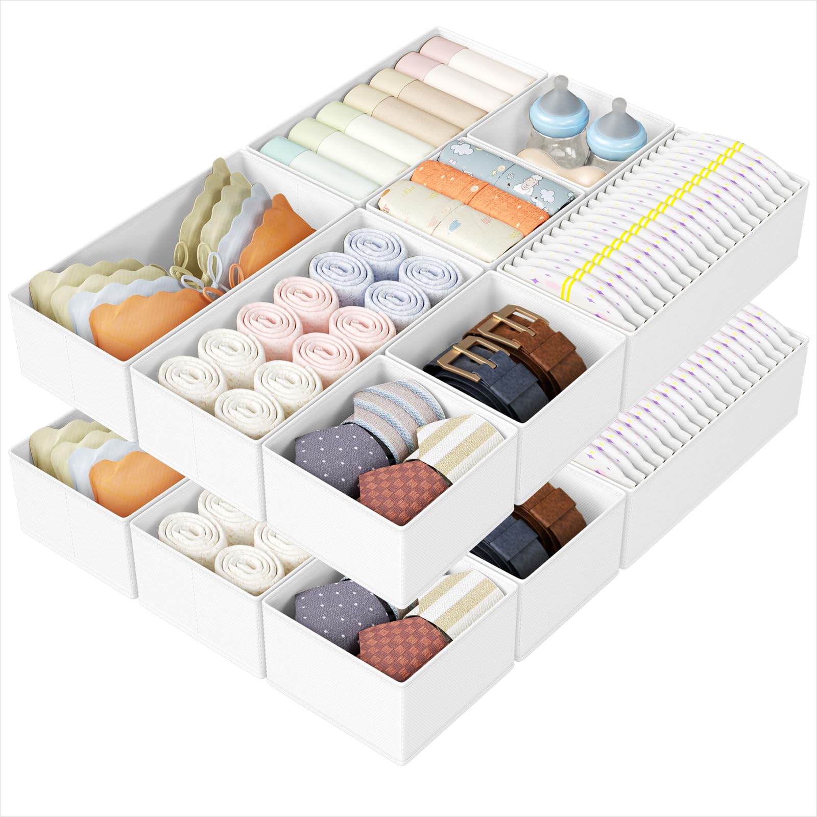 Amazon.com: DIMJ Drawer Organizers Clothes, Set of 16 Dresser