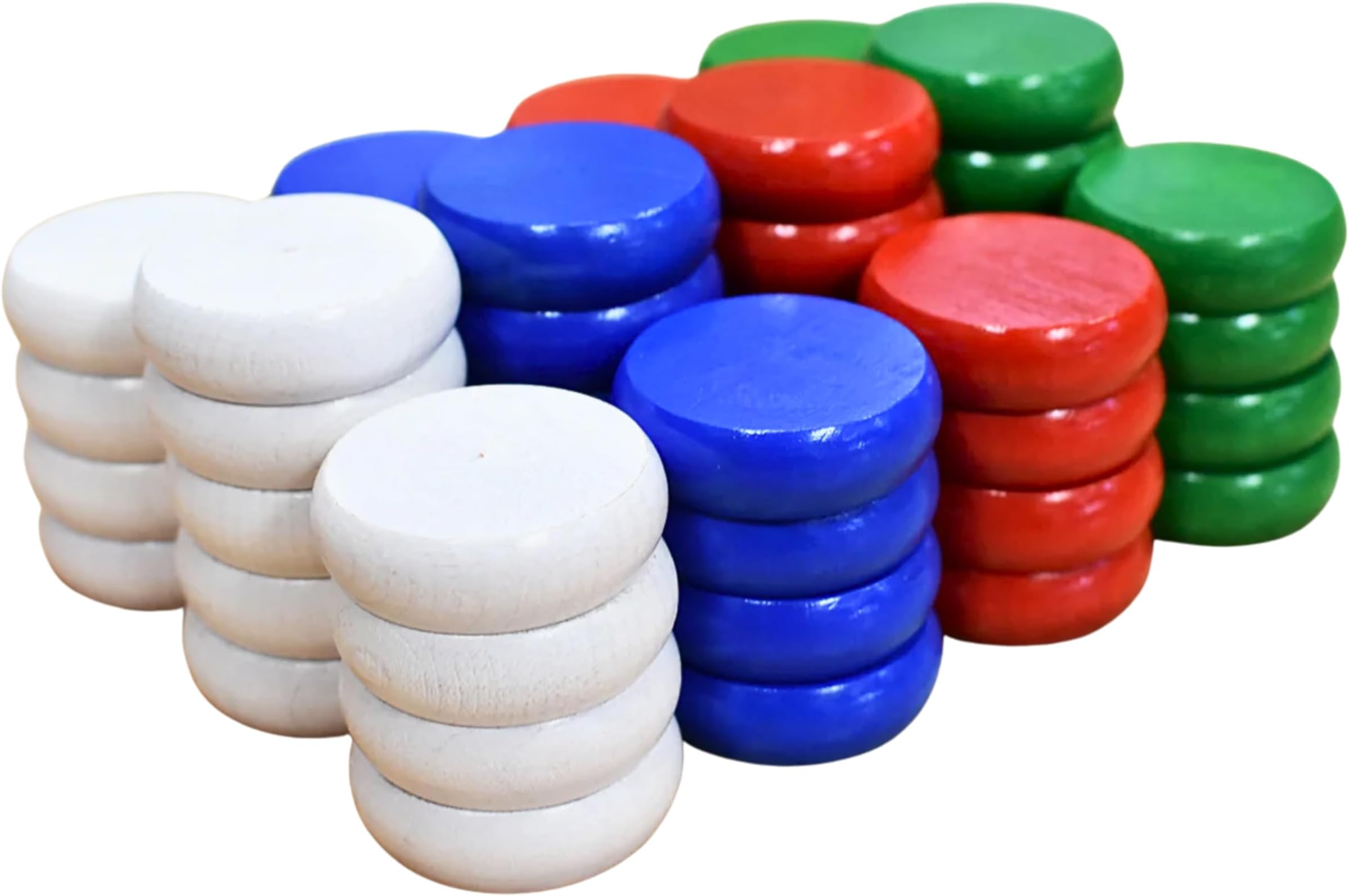 4 Player Crokinole Disc Party Pack (52 Large Discs - 1 1/4 Inch Diameter (3.2cm))