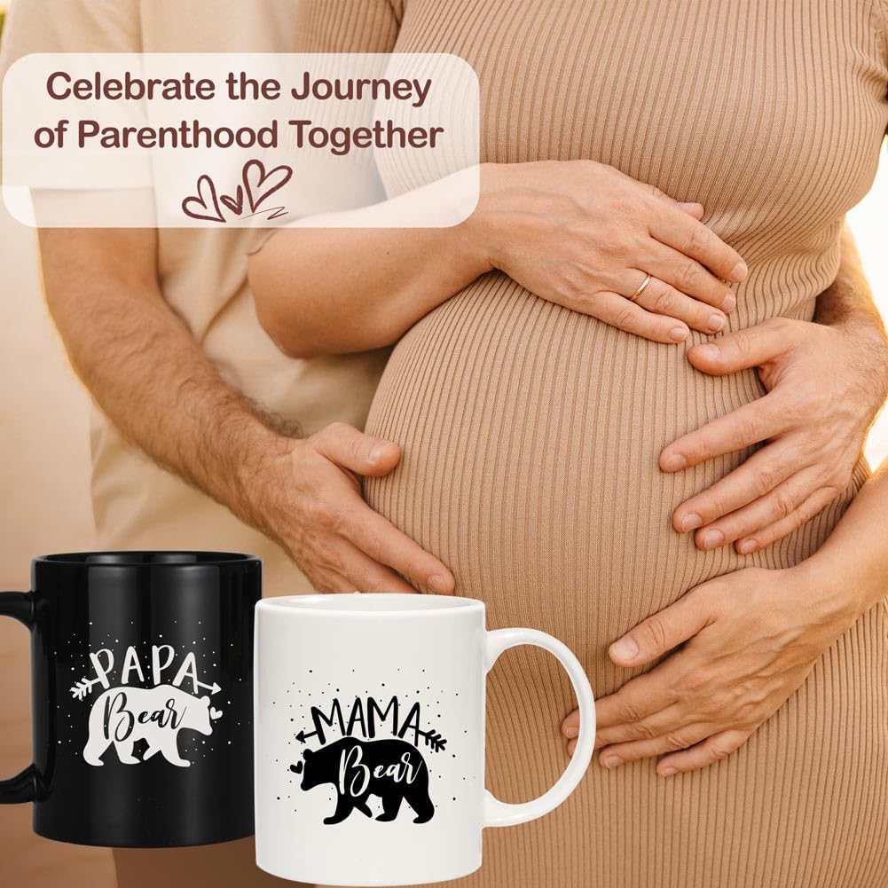 Breezy Valley Gender Reveal Gifts for New Parents - New Mom and Dad Gifts - Mama Papa Bear Gift Set - Baby Shower Gifts Basket - Pregnancy Gifts for Expecting Mom Dad to Be - First Time Mommy Gifts