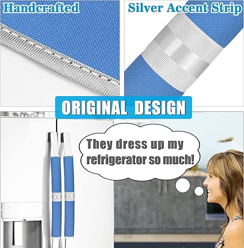 Miniatura 4 de Juego de 6 fundas para manija de puerta de refrigerador, mantiene tu aparato de cocina limpio de manchas de alimentos, manchas, goteos, aceite,