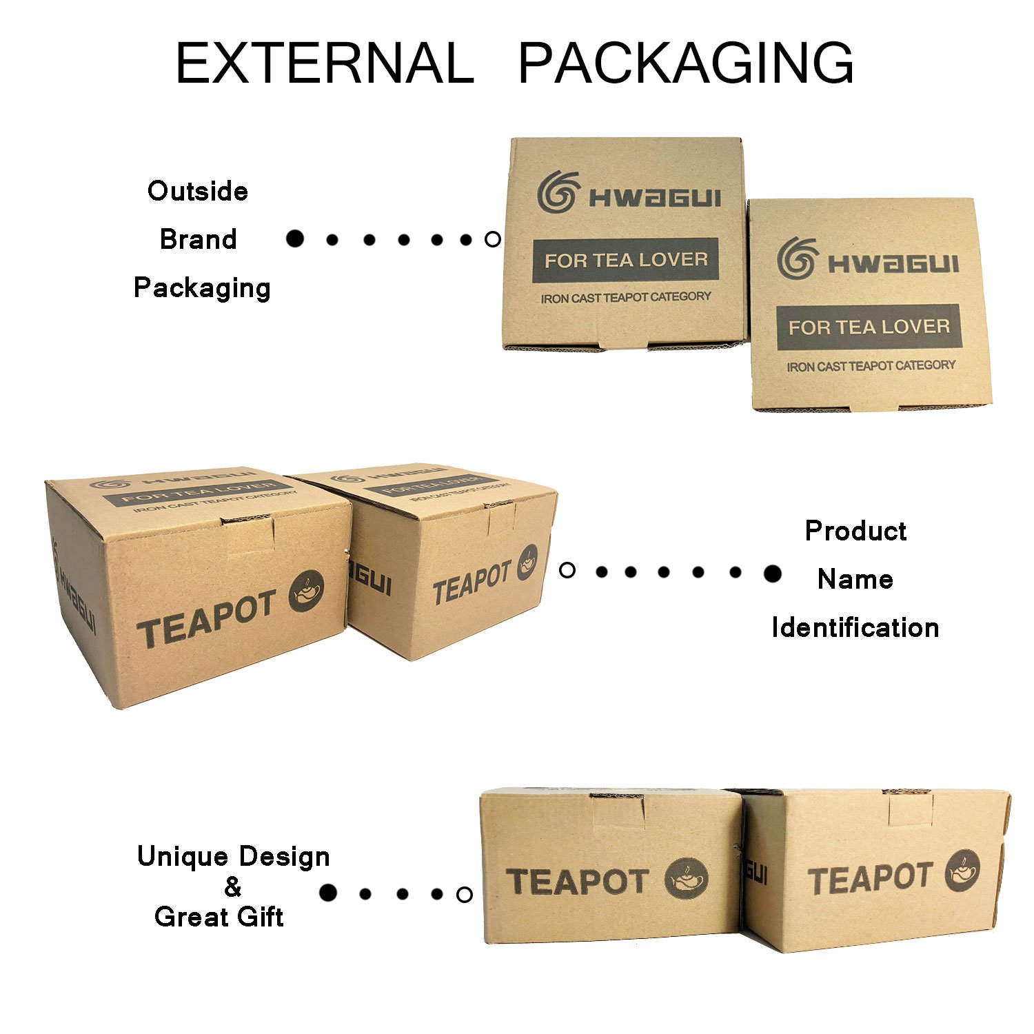 Buy HwaGuiCast Iron Tea Pots with Filter Golden Teapots with Stainless