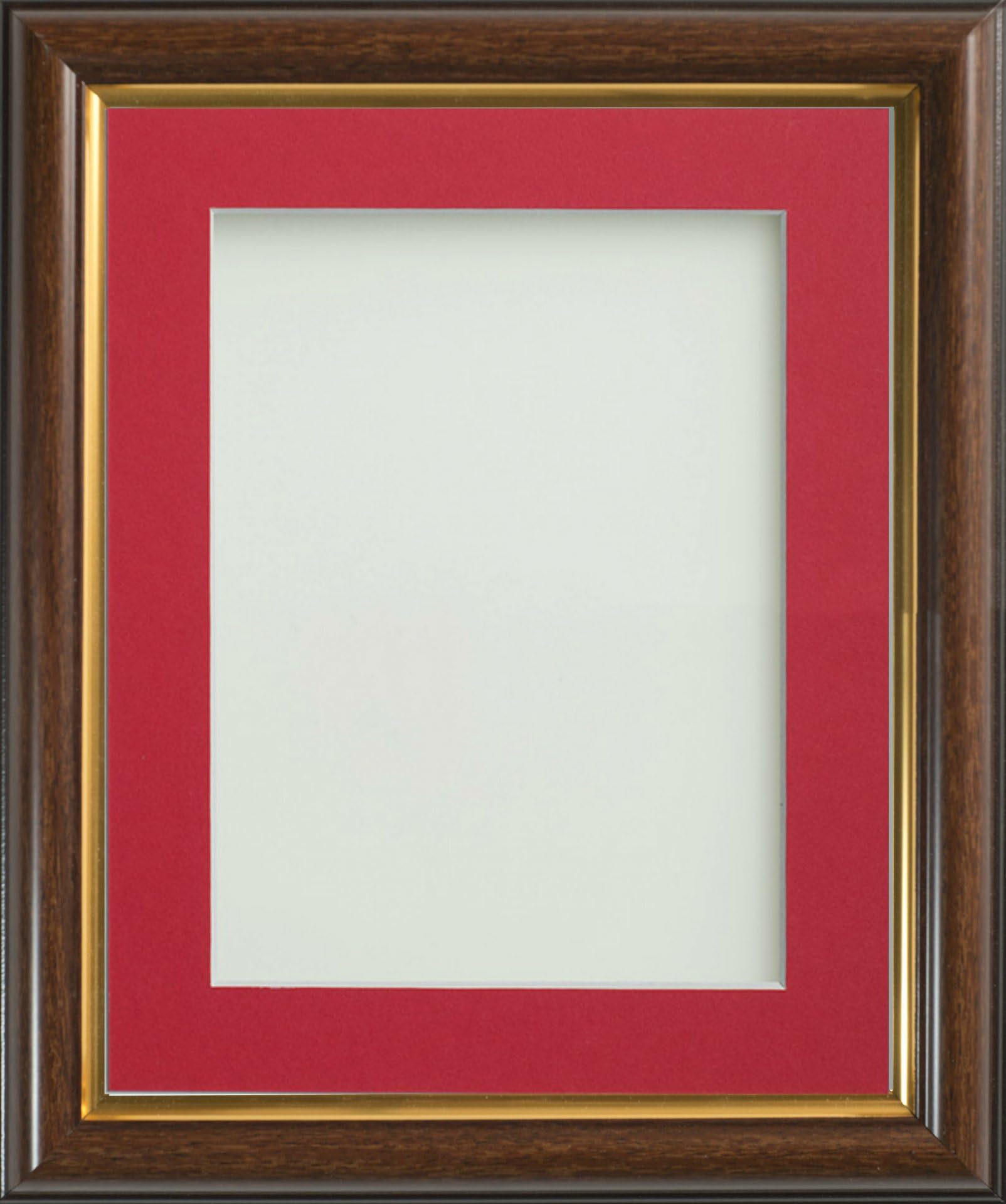 Frame Company Eldridge Mahogany 24x20 inch Picture Photo Frames With Red Mount for Image 20x16 inch *Choice of Sizes* Fitted with Perspex
