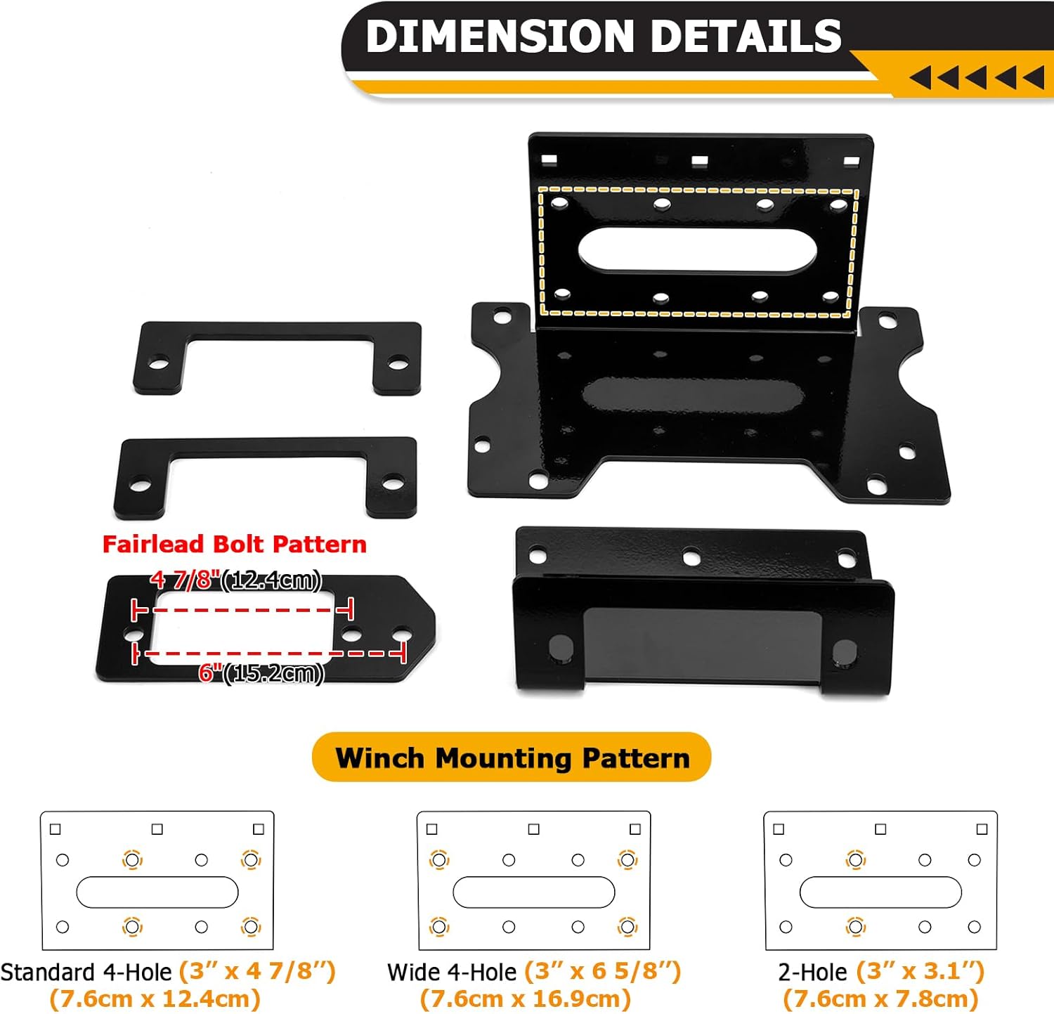 WeiSen Winch Mounting Bracket Plate Compatible with Polaris Ranger XD 1500 Premium / 1500 Northstar Edition 2024-2025