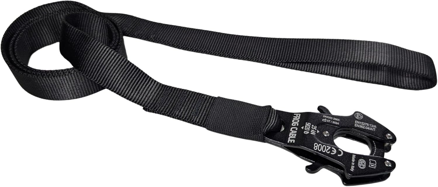 Heavy Duty Tactical Dog Leash with Frog Clip (Black, 6 ft)