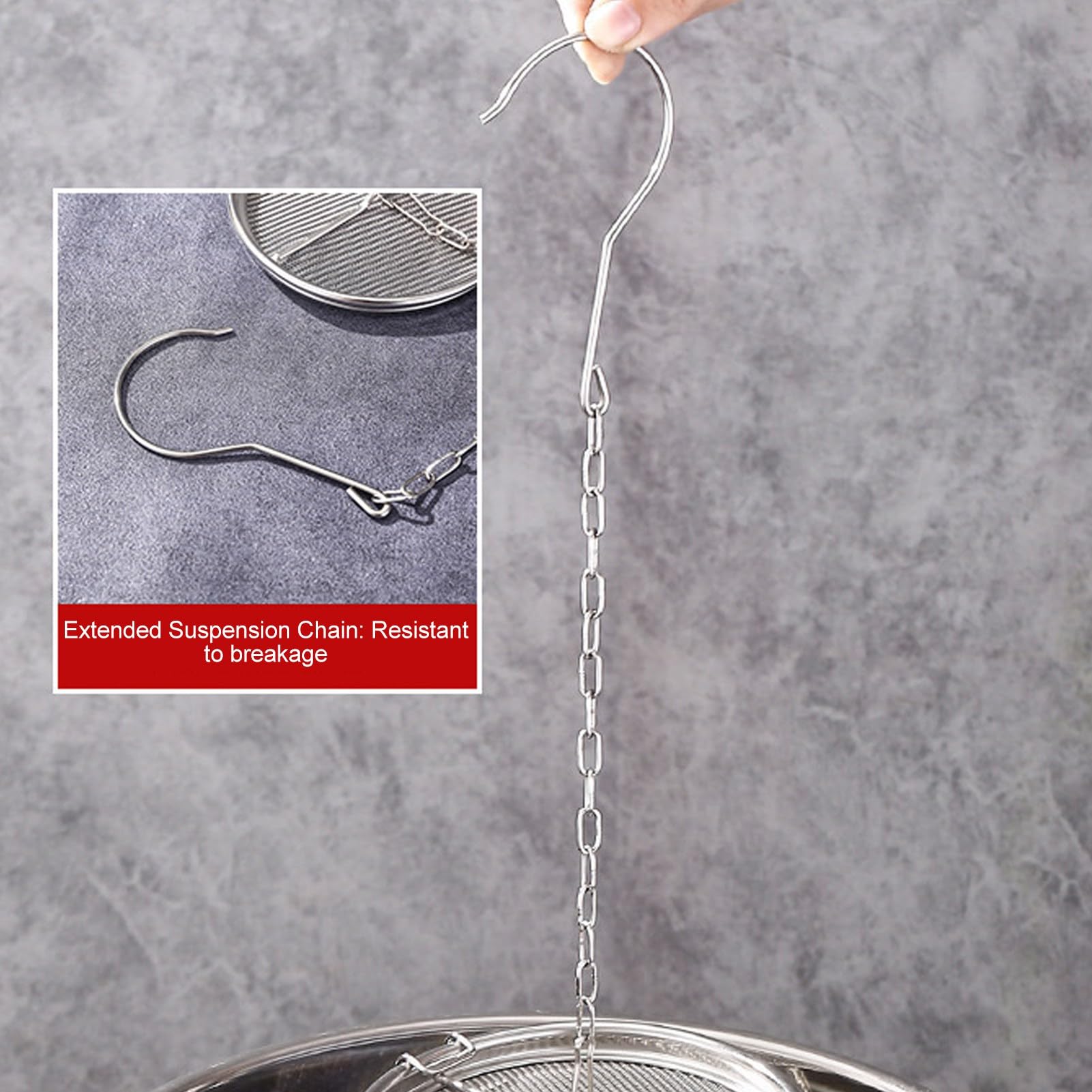 Panier à épices En Acier Inoxydable Avec Crochet Long – Passoire Fine, Démontable, Pour Bouillon, Soupe, Infusion – Idéal Pour Thé, épices, Herbes, Cuisson Lente - 2