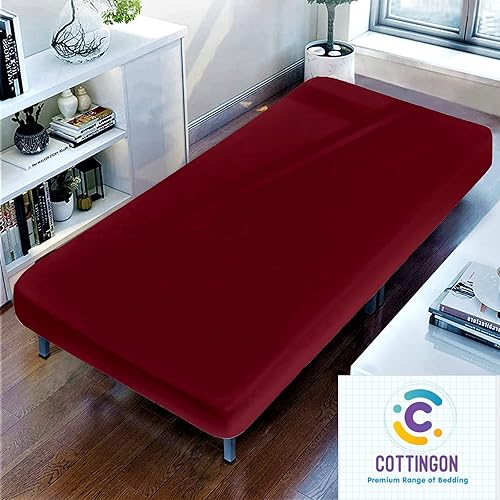 Miniatura 7 de Sábana bajera ajustable de 33 x 75 pulgadas, 100% algodón egipcio, perfecta para literas de campamento, caravanas, camas de invitados, cunas