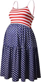 Women's Sleeveless Maternity Dress Adjustable Strappy Summer Casual Swing Dress for Daily Wearing Or Baby Shower - Buy now