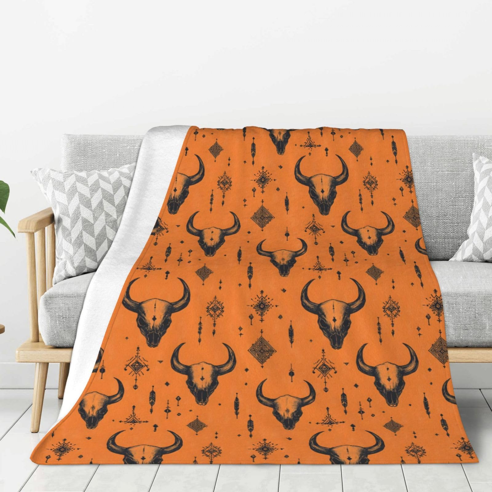 Couverture flanelle lit et canapé 127x152 cm légère chaude