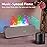 Essential Oil Diffuser, 250ml Flame Oil Diffuser - Aromatherapy Humidifier, Sound Activated Flame Effect, Rainbow Flame, Music Sync, Remote Control - Perfect for Bedroom Home Office Yoga (White)