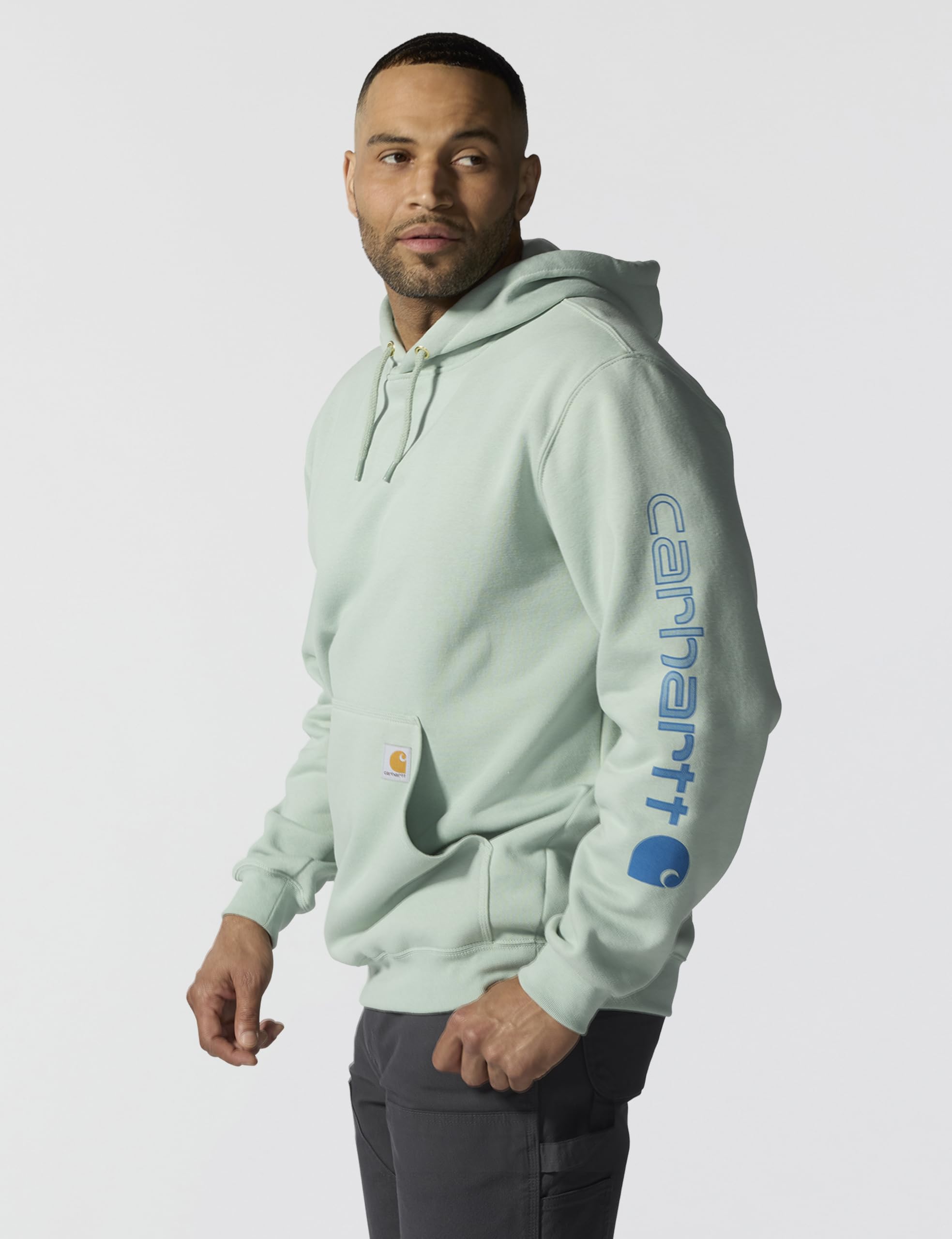 Carhartt Męska bluza z nadrukiem z logo średniej wagi, Seabrook, L