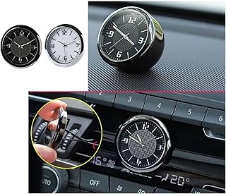 夜光車載時計 ミニ 車載用時計 多機能 車載用 クオーツ 車用置時計 車の装飾品時計電子時計 車のインテリアアクセサリー 鏡面研磨加工 ファッションシャイン（取り付けの自由） ブラック
