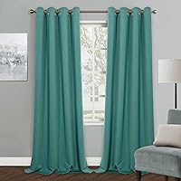 Vista 99 de MYSKY HOME - Cortinas opacas amarillas para sala de estar y dormitorio, cortinas de 84 pulgadas de largo, con ojales, cortinas de oscurecimiento