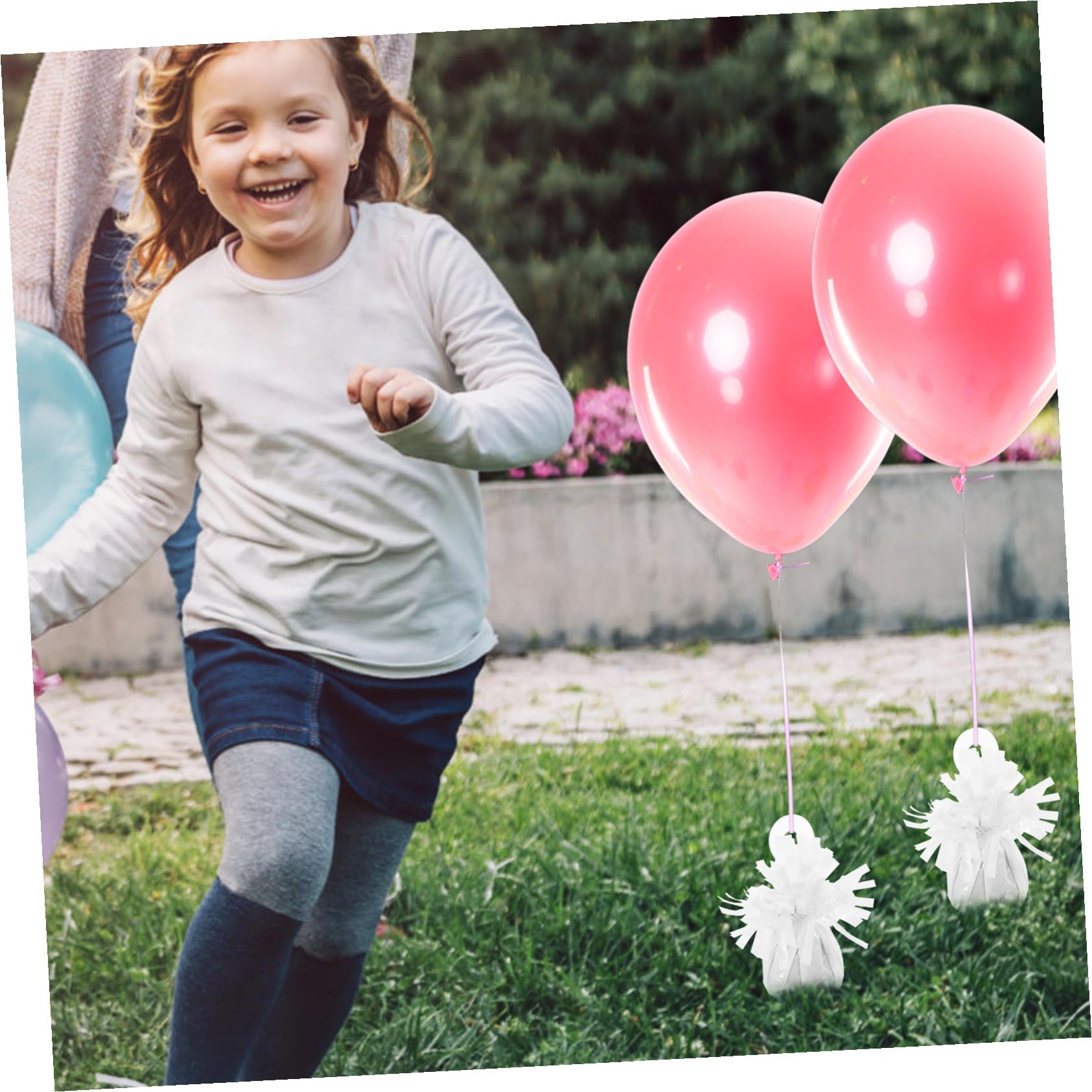 Pesi Palloncini 6 Pezzi in Pvc e Cemento per Eventi | Riutilizzabili, per Palloncini a Elio e Normali, Accessorio Decorativo per Feste e Festività